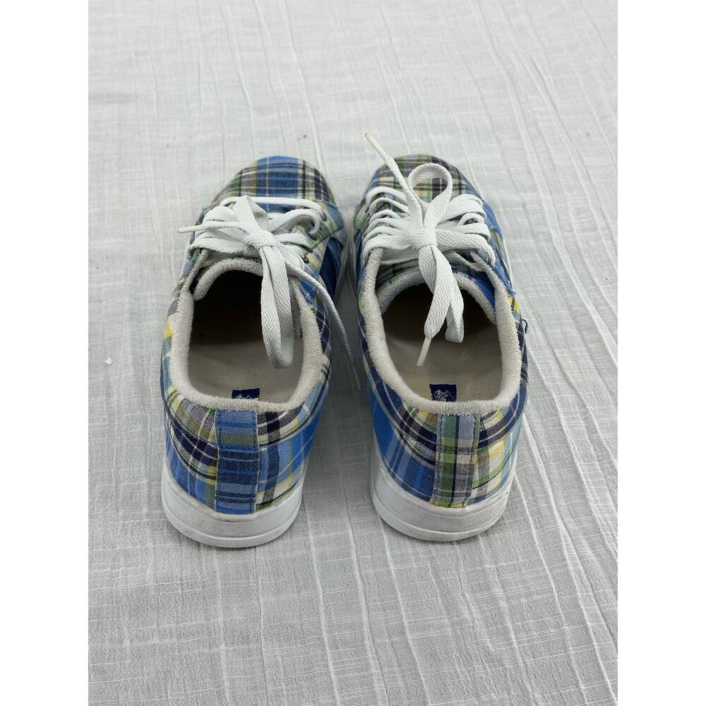 Beverly Hill Polo Club Canvas Sneakers Lace up Blue White Yellow 10 - Picture 7 of 9